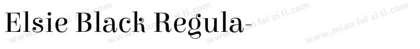 Elsie Black Regula字体转换